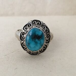 Handmade turquoise sterling silver ring